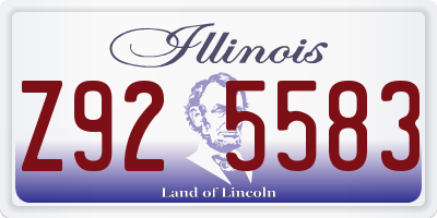 IL license plate Z925583