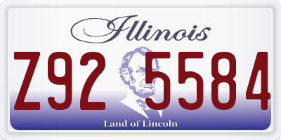 IL license plate Z925584