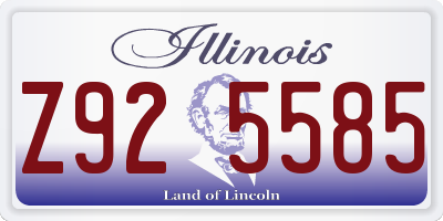 IL license plate Z925585