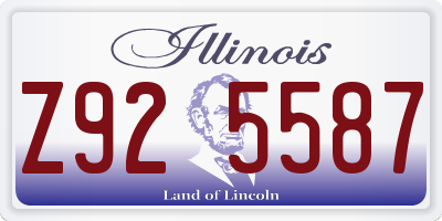 IL license plate Z925587