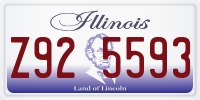 IL license plate Z925593