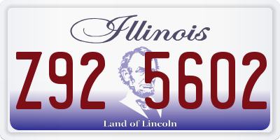 IL license plate Z925602