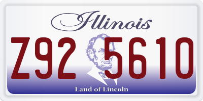 IL license plate Z925610