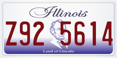 IL license plate Z925614