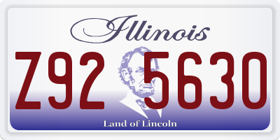 IL license plate Z925630