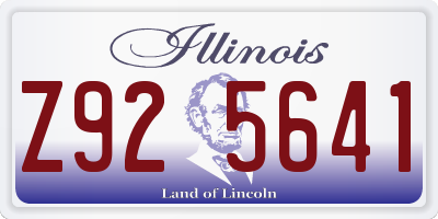 IL license plate Z925641