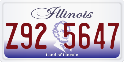 IL license plate Z925647