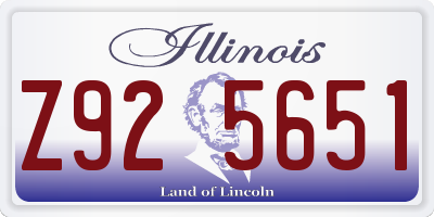 IL license plate Z925651