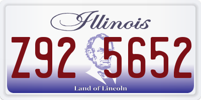 IL license plate Z925652