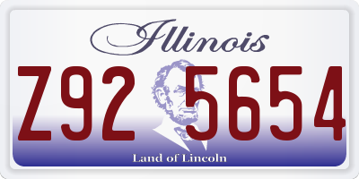 IL license plate Z925654