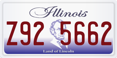 IL license plate Z925662