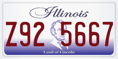 IL license plate Z925667