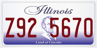 IL license plate Z925670