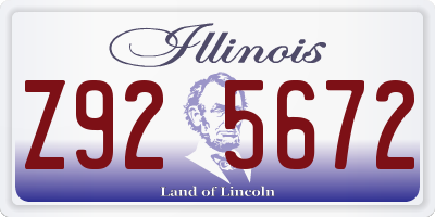 IL license plate Z925672