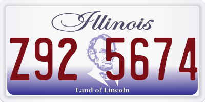IL license plate Z925674
