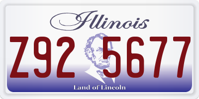 IL license plate Z925677