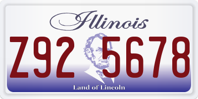 IL license plate Z925678