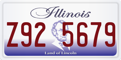 IL license plate Z925679