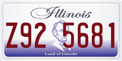 IL license plate Z925681