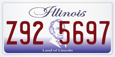 IL license plate Z925697