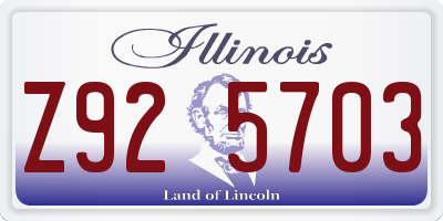 IL license plate Z925703