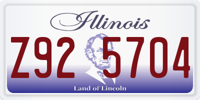 IL license plate Z925704