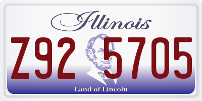IL license plate Z925705