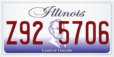 IL license plate Z925706
