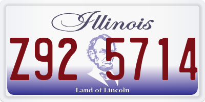 IL license plate Z925714