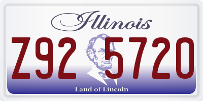 IL license plate Z925720