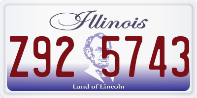 IL license plate Z925743