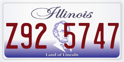 IL license plate Z925747