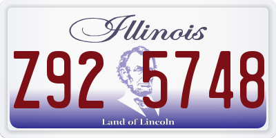 IL license plate Z925748