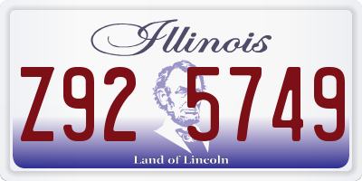 IL license plate Z925749