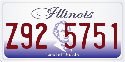 IL license plate Z925751