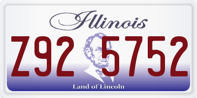IL license plate Z925752