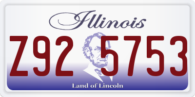 IL license plate Z925753