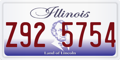 IL license plate Z925754