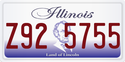 IL license plate Z925755