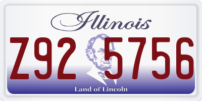 IL license plate Z925756