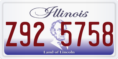 IL license plate Z925758