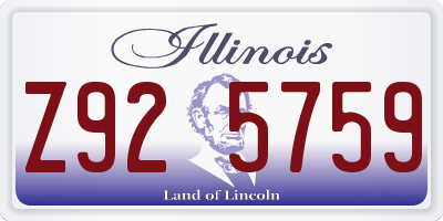 IL license plate Z925759