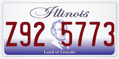 IL license plate Z925773