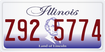 IL license plate Z925774