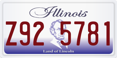 IL license plate Z925781