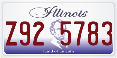 IL license plate Z925783