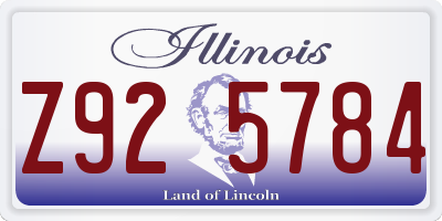 IL license plate Z925784