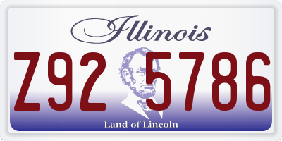IL license plate Z925786