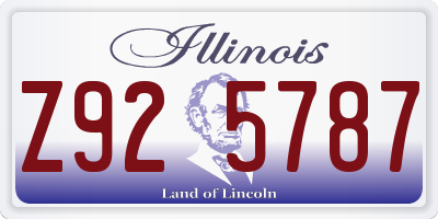 IL license plate Z925787