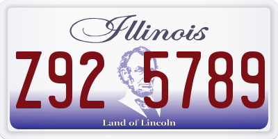 IL license plate Z925789